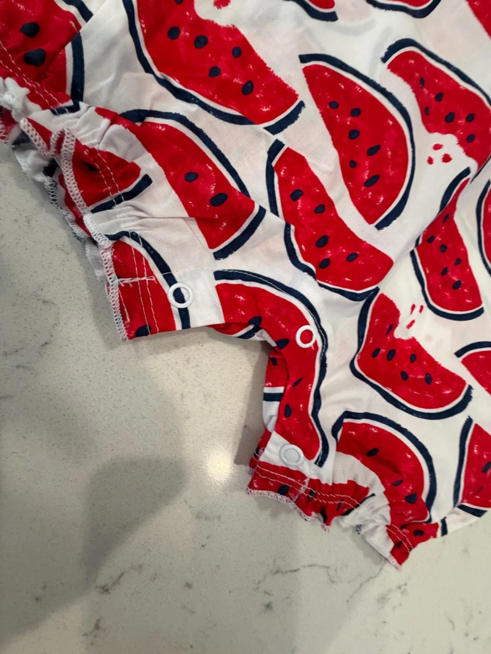 Carter's White Bib with Red Watermelon Print